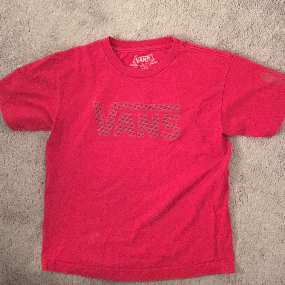 Boys Vans Red T shirt size Large